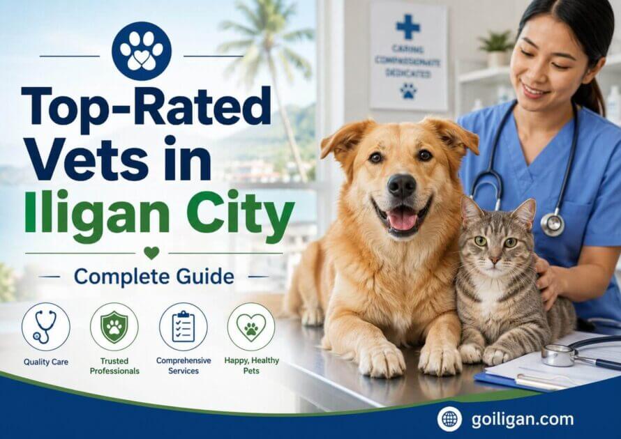 a veterinarian with a dog and cat in a clinic, highlighting pet wellness by top veterinarians iligan.