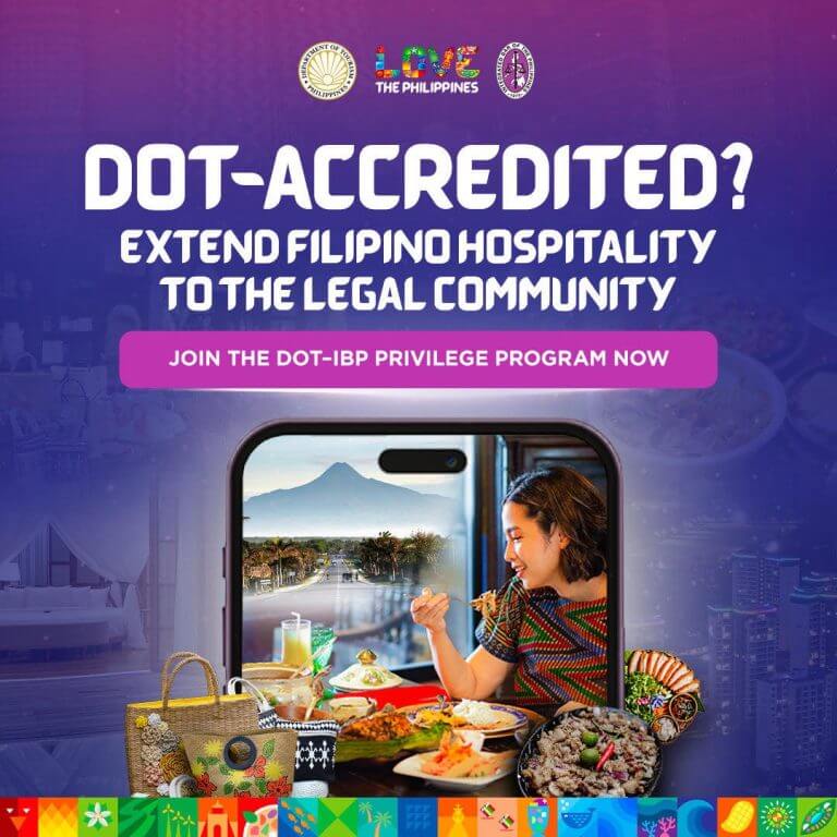 a woman serves food by a volcano; dot ibp privilege program highlights iligan tourism for the legal community.