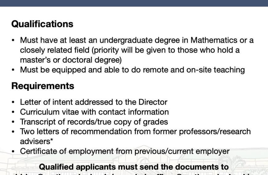 up institute of mathematics hiring full time faculty; lists qualifications, requirements, and nov 28, 2025 deadline.