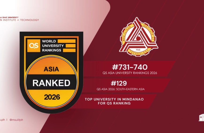 qs asia 2026 badge, liceo logo, and ranking info: #731 740 asia, #129 se asia, top mindanao university.