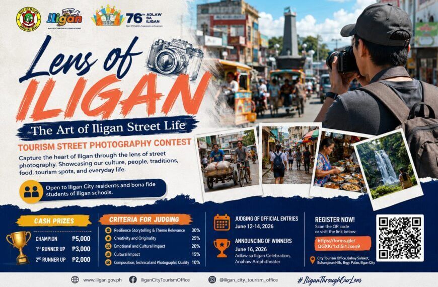 poster for adlaw sa iligan photography contest, featuring street life photos, event details, and prizes.