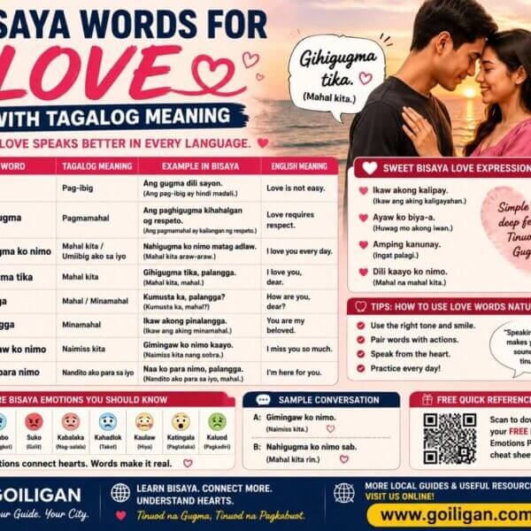 Bisaya Words for Emotions with Tagalog Meaning