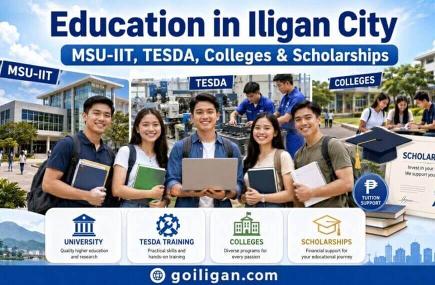 group of students holding books and smiling, with msu iit buildings and scholarship icons in the background.
