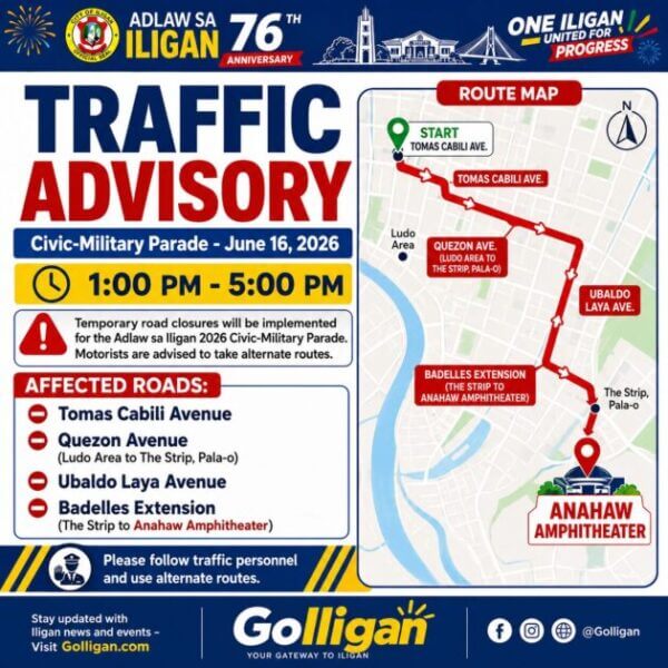 iligan road clousure