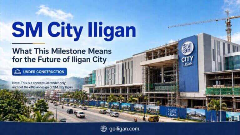 conceptual rendering of sm city iligan under construction in iligan city, not the final design.