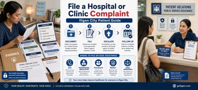 file hospital clinic complaint